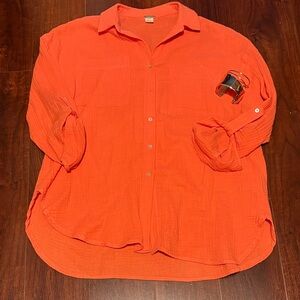 Beautiful and Soft Spring/ Summer Orange Shirt SzXS